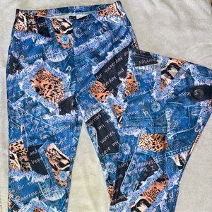 SHEIN Patch flare pants